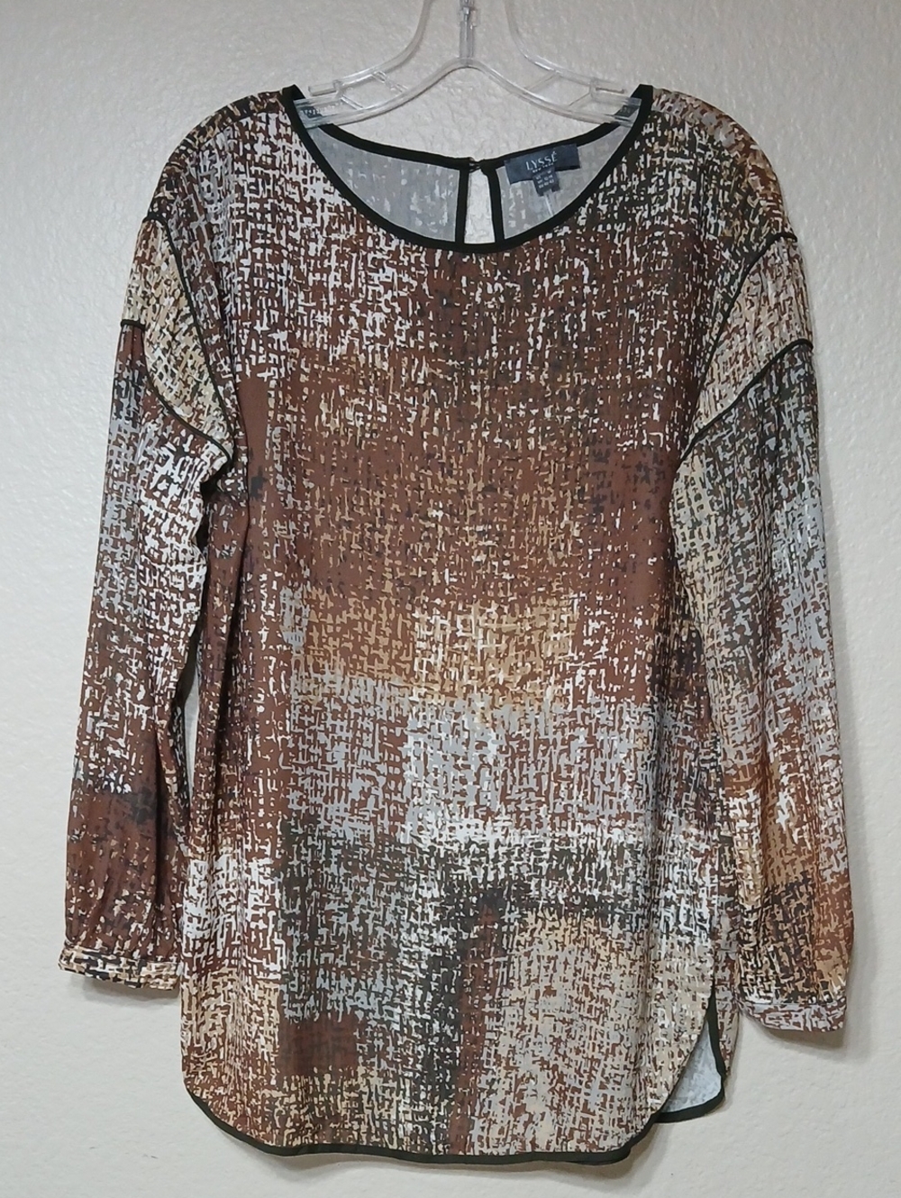Lush Brown & Cream Abstract Patterned Blouse